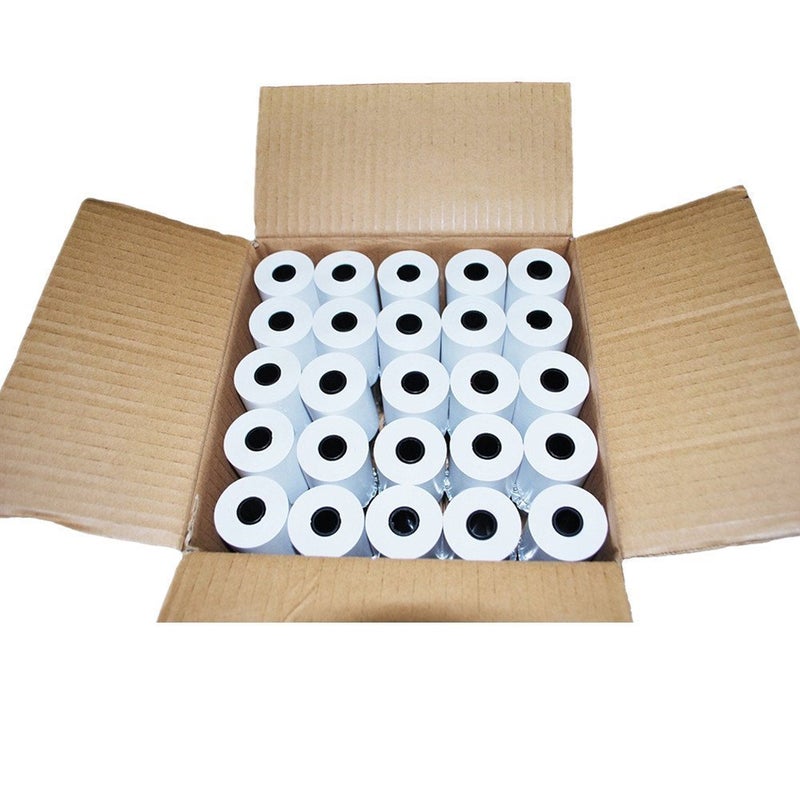 RBHK 2 1/4" x 50' Thermal Receipt Paper, Cash Register POS Paper Roll (50 Rolls) - Image 1